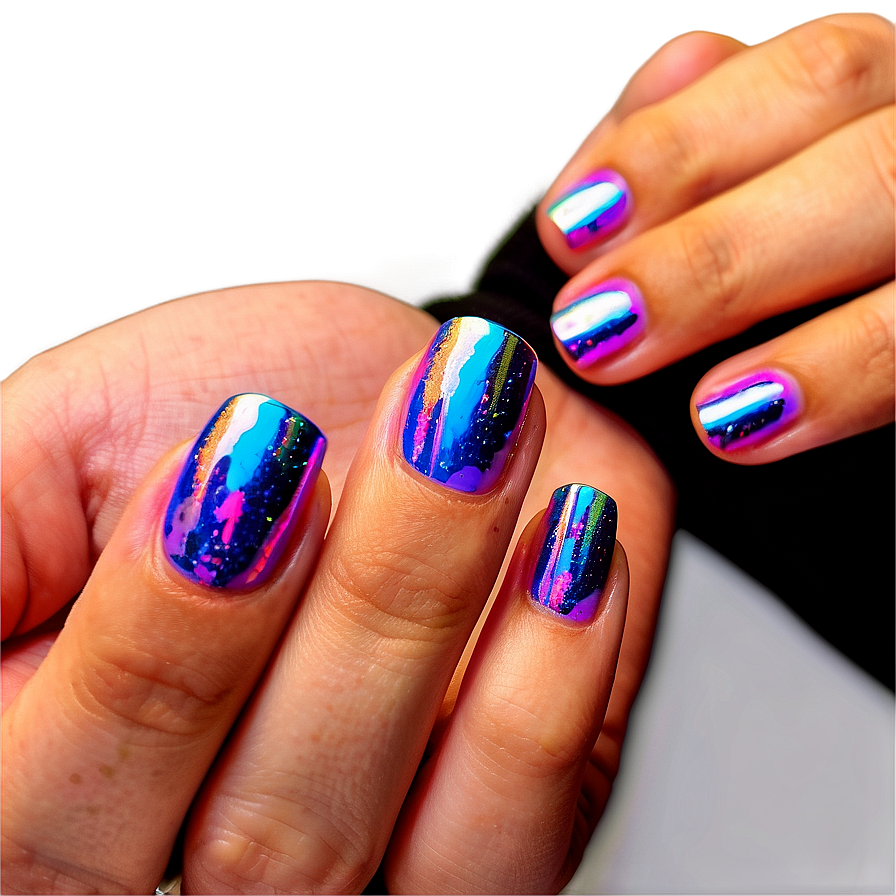 Holographic Acrylic Nails Inspiration Png 06202024 PNG image