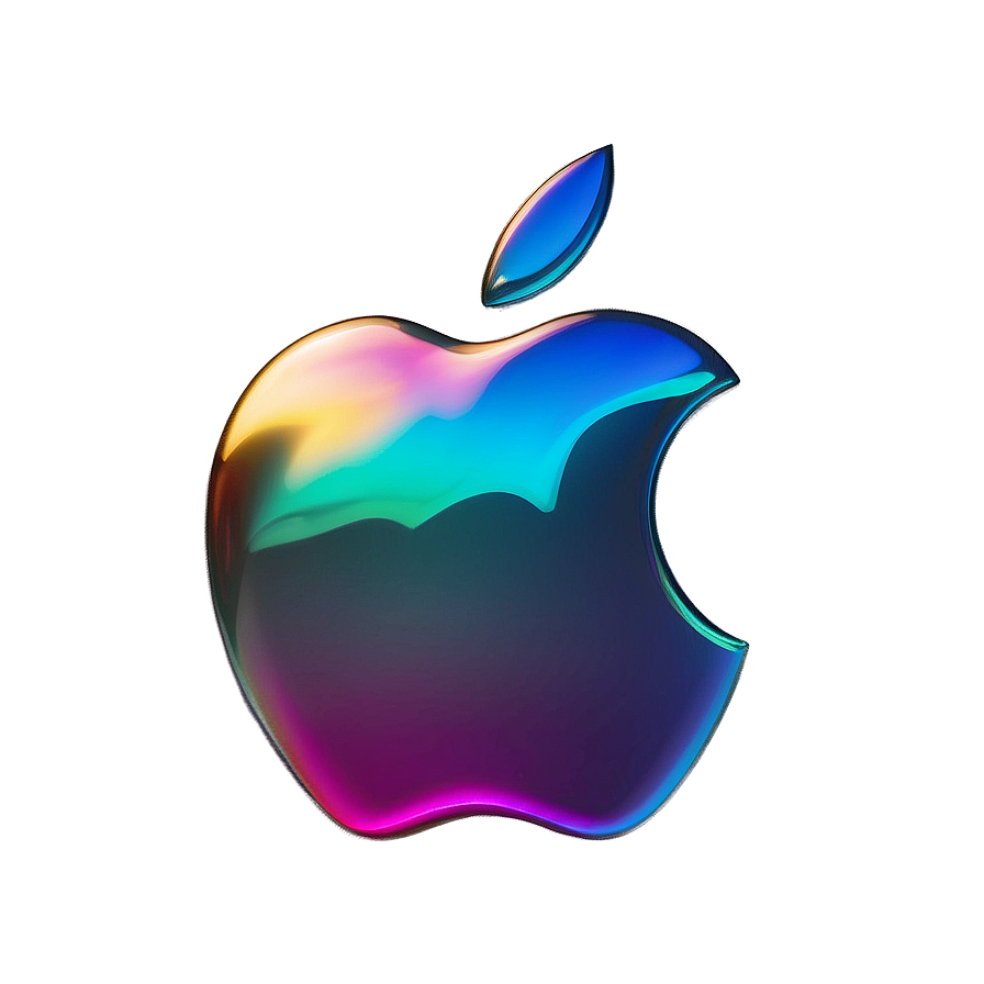 Holographic Apple Logo Png Ywb41 PNG image