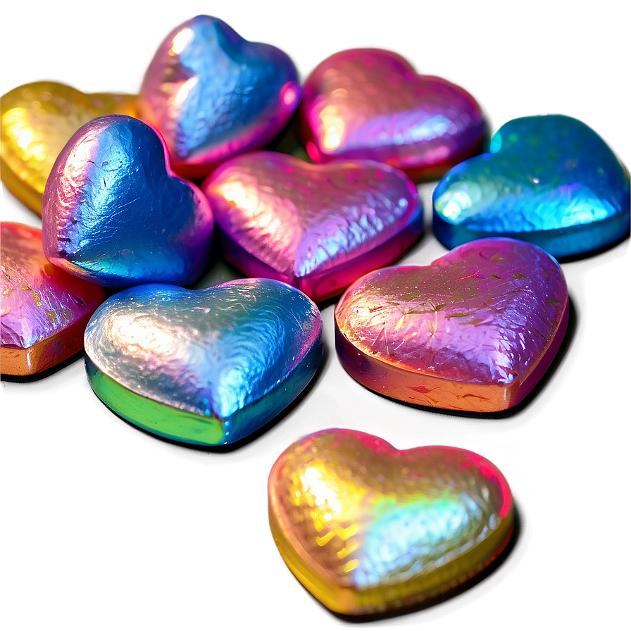 Holographic Candy Hearts Png Qho PNG image