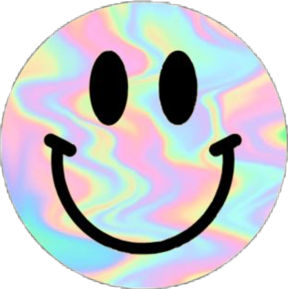 Holographic Smile Emoji PNG image