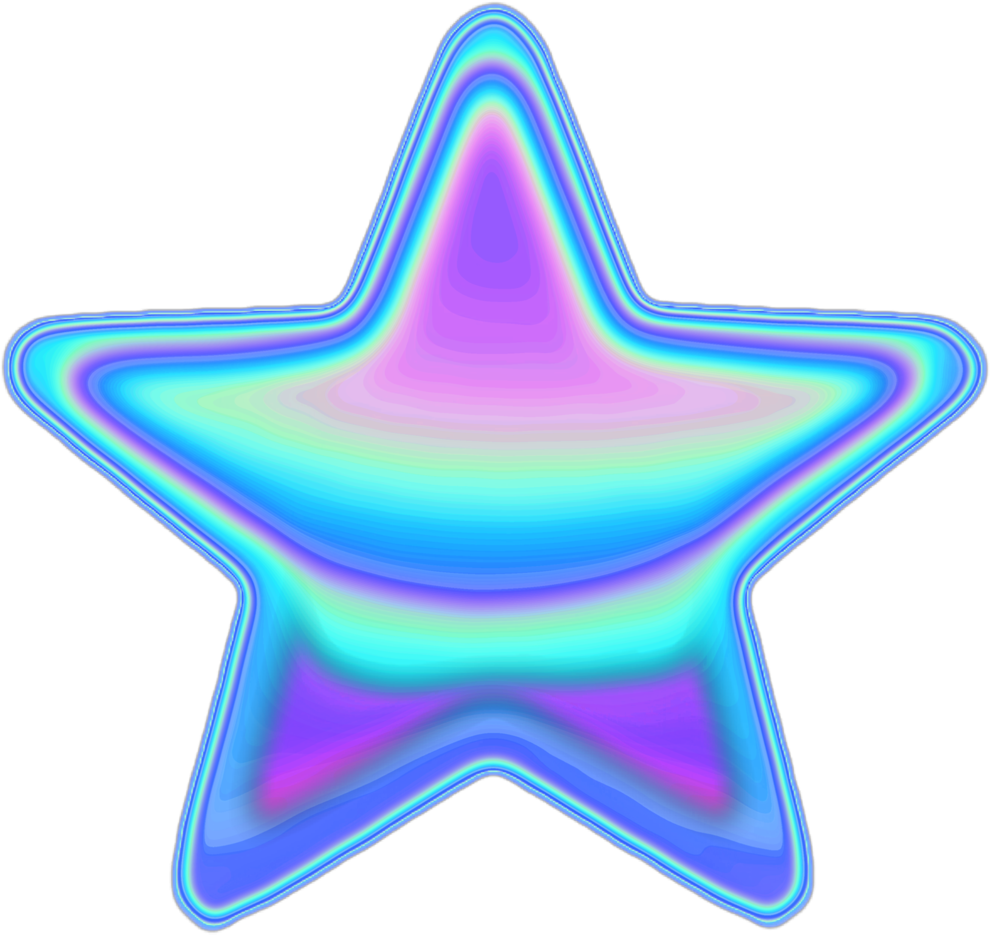 Holographic Star Illusion PNG image