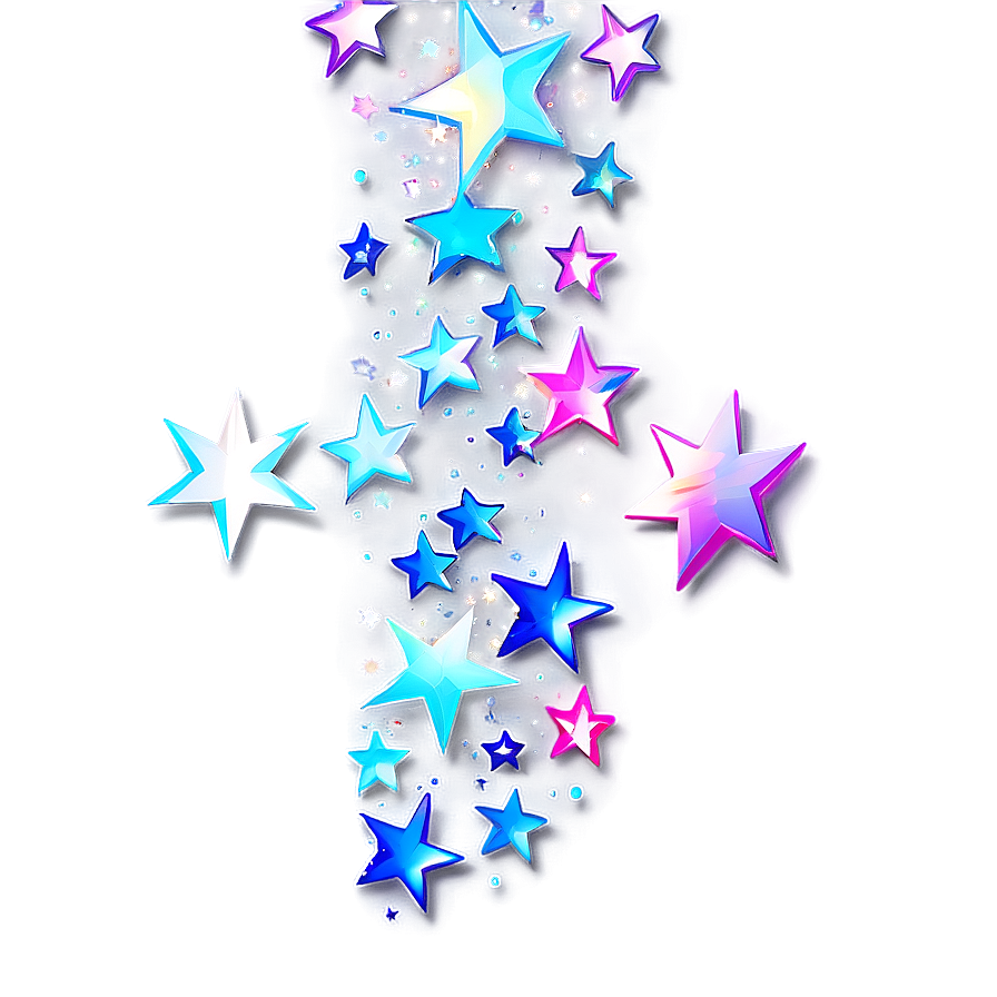 Holographic Stars Transparent Png 05252024 PNG image