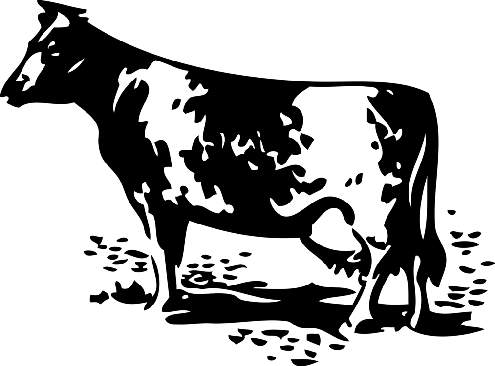 Holstein Friesian Dairy Cow Silhouette PNG image