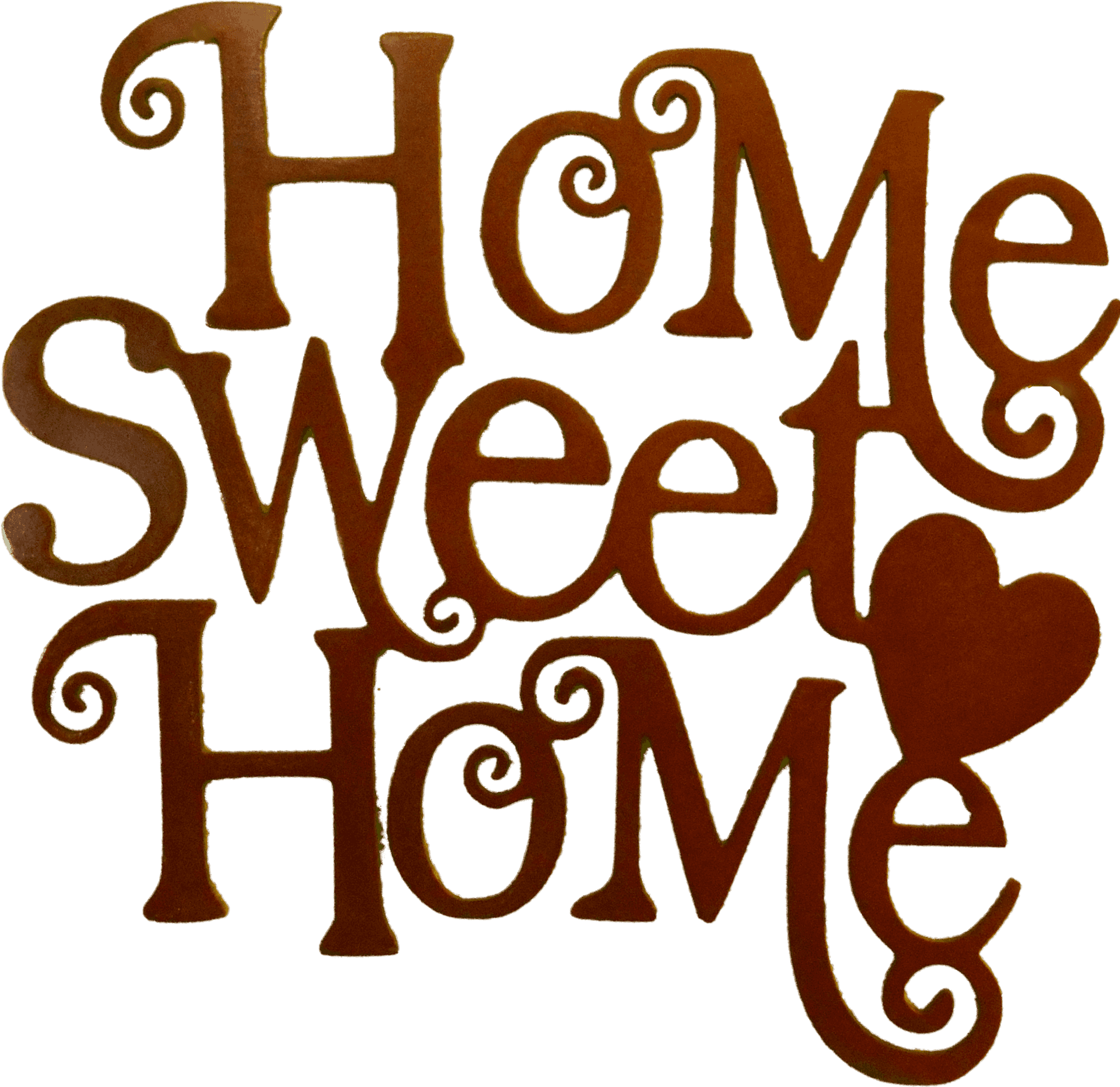 Home Sweet Home Chocolate Design PNG image