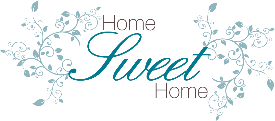 Home Sweet Home Floral Design PNG image