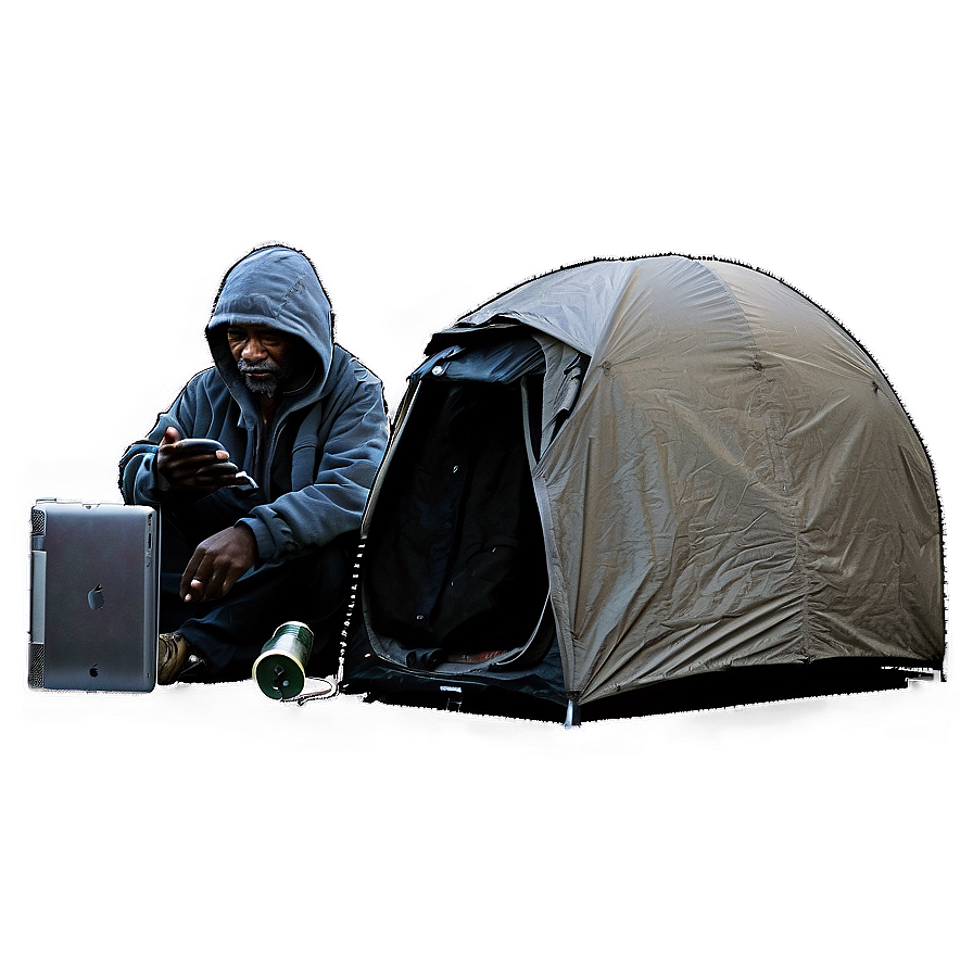 Homeless And Technology Png Huv PNG image