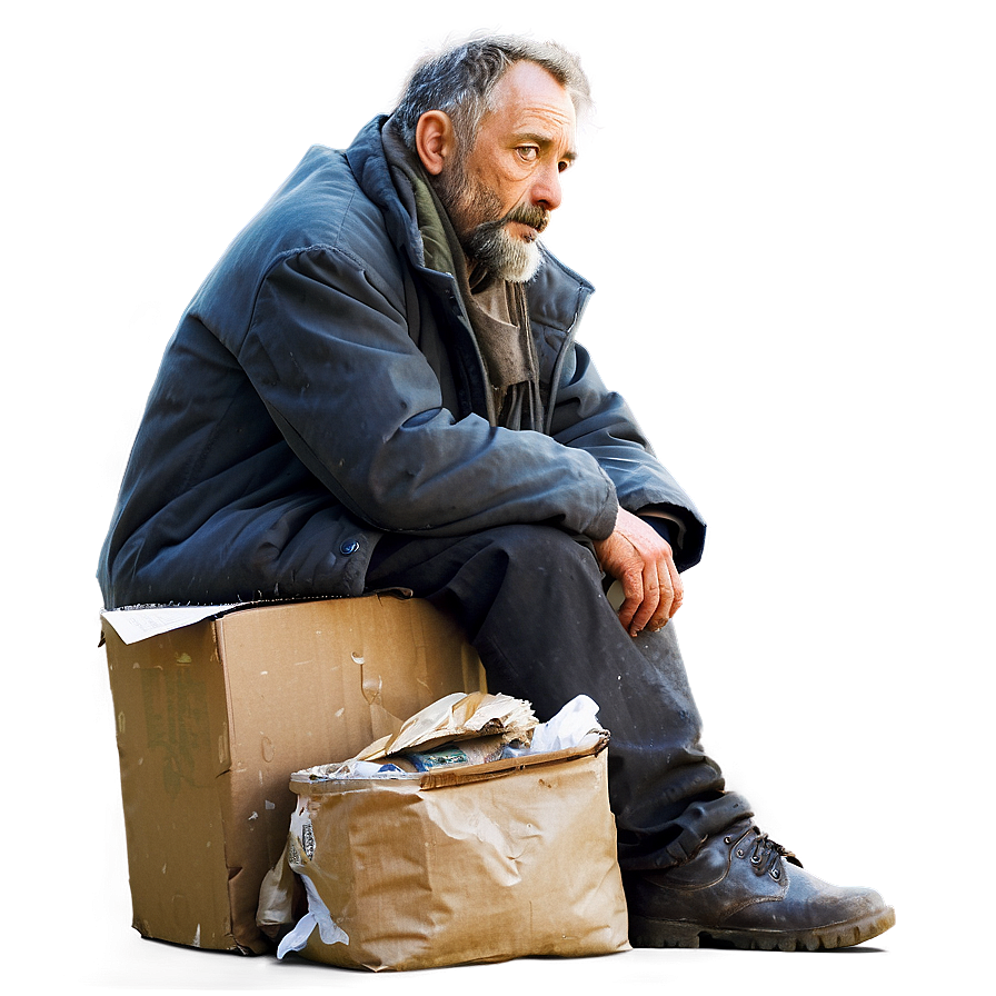 Homeless Man A PNG image