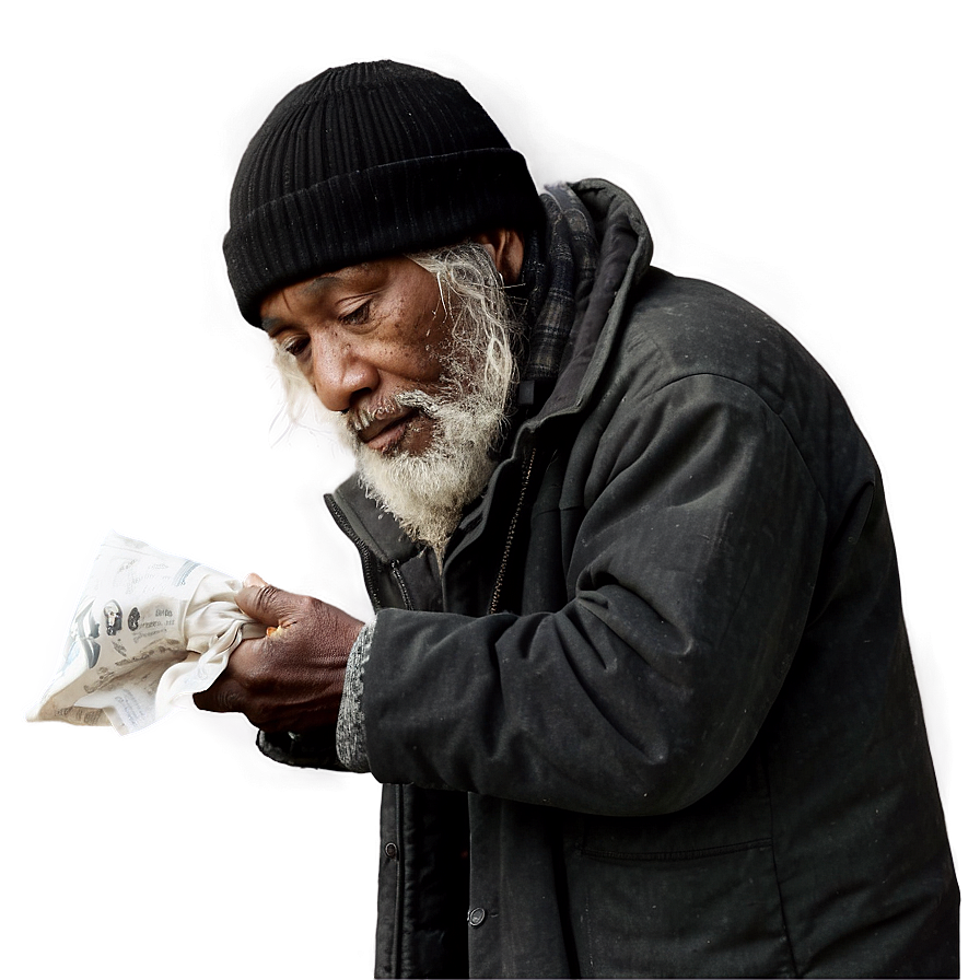 Homeless Man Black And White Png Sge22 PNG image