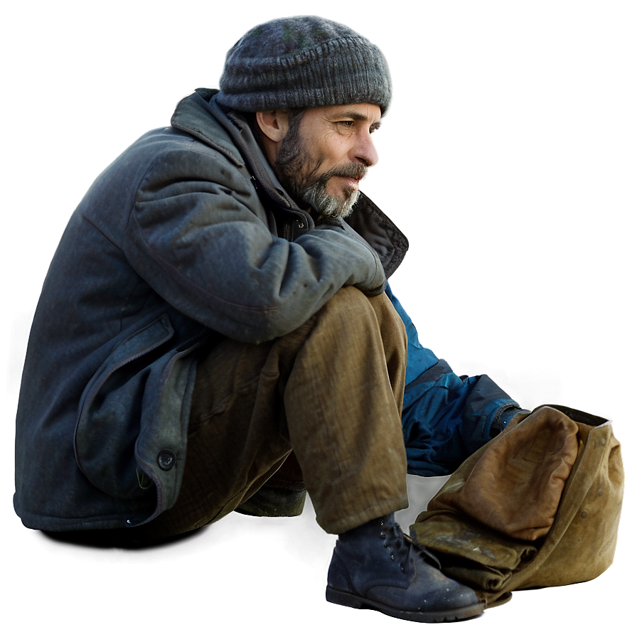 Homeless Man D PNG image