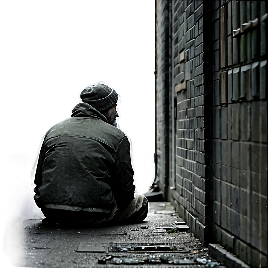 Homeless Man In Alley Png Fga40 PNG image