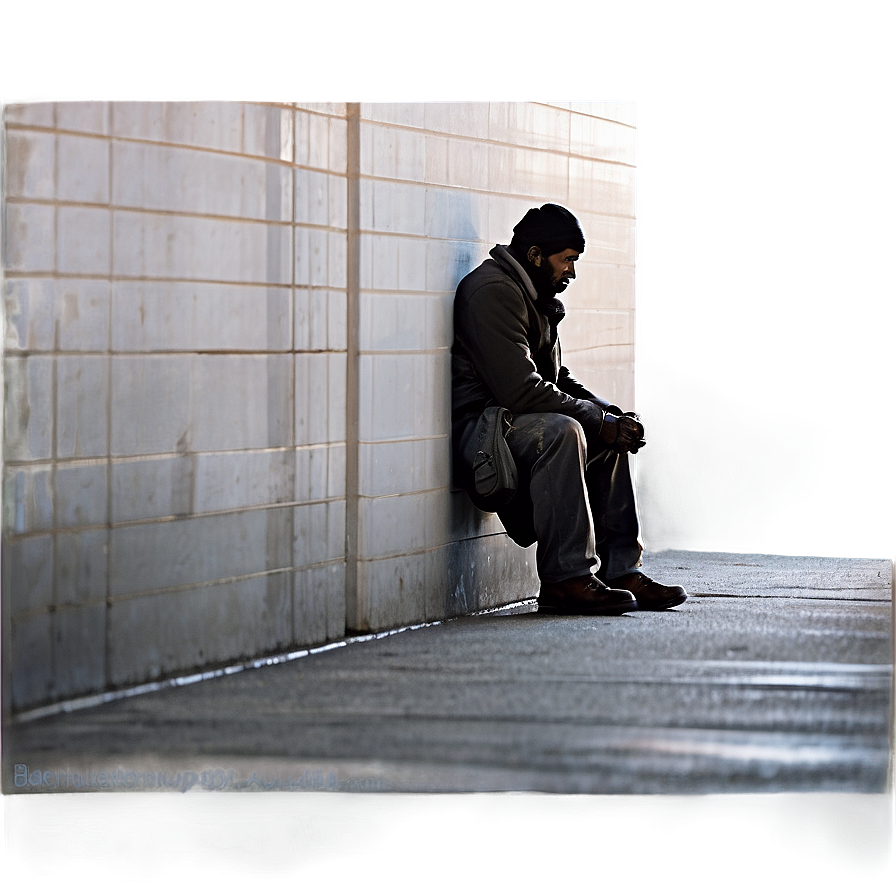 Homeless Man In Shadow Png Afh PNG image