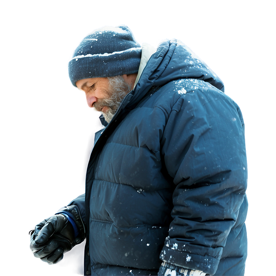 Homeless Man In Snow Png Iaj70 PNG image