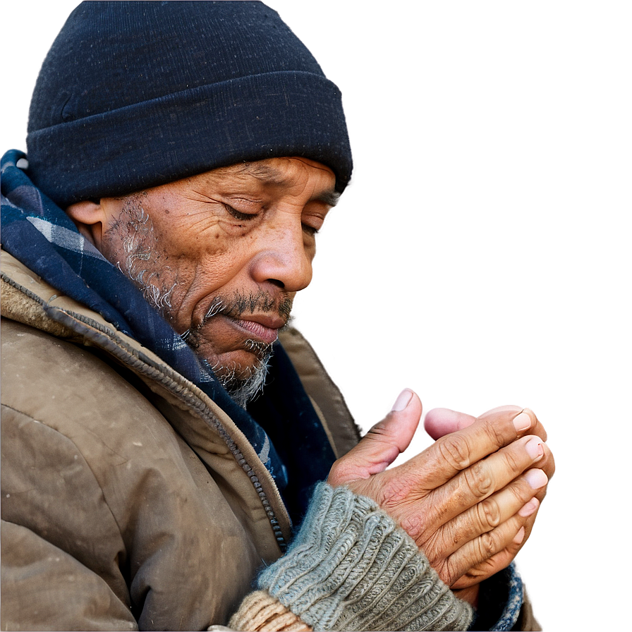 Homeless Man Warming Hands Png 52 PNG image