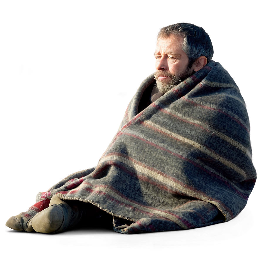 Homeless Man With Blanket Png 74 PNG image