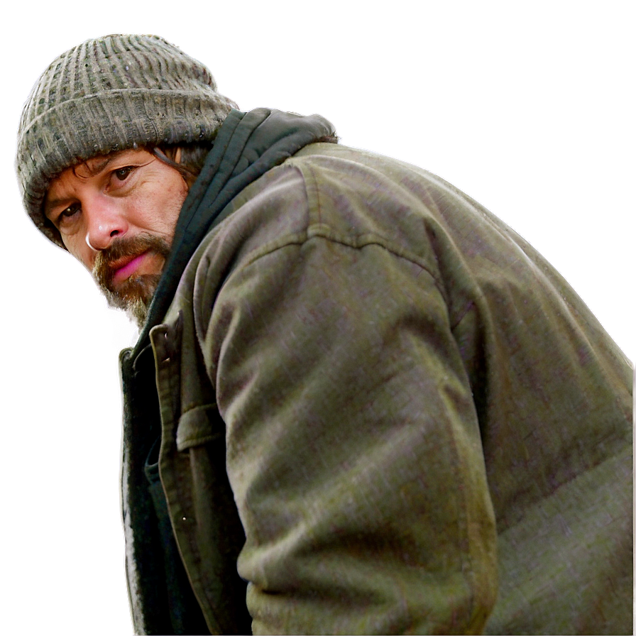 Homeless Man With Hat Png Vir PNG image