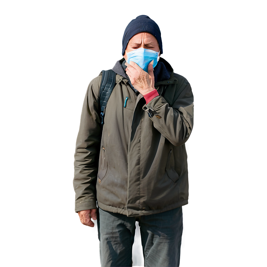 Homeless Man With Mask Png 06132024 PNG image