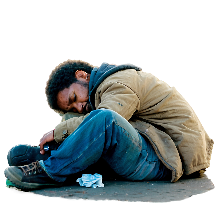 Homeless Sleeping On Street Png Fqp57 PNG image