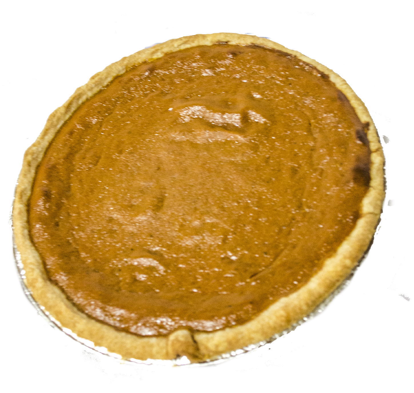 Homemade Pumpkin Pie Top View PNG image