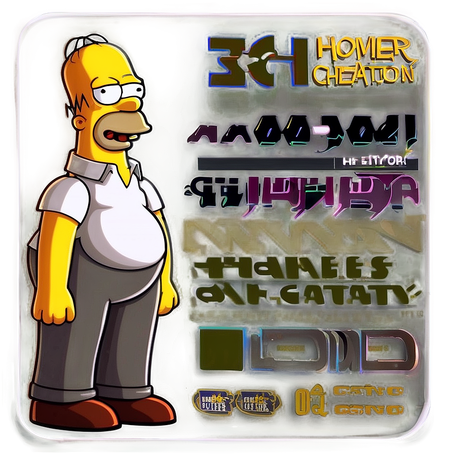 Homer Simpson Cartoon Character Png 05212024 PNG image