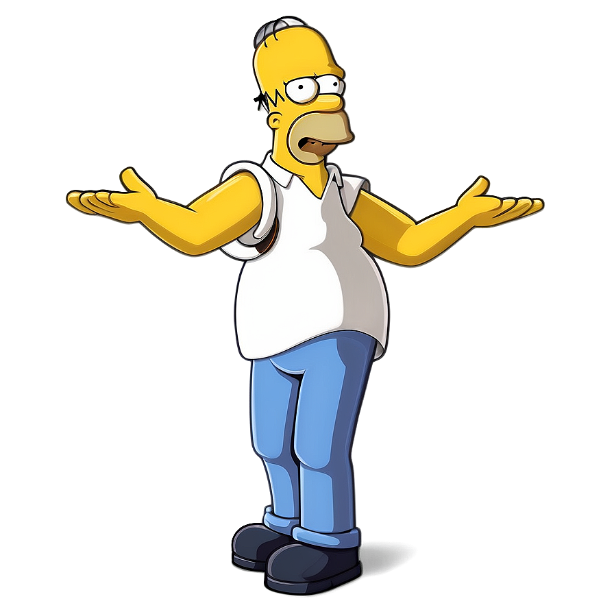 Homer Simpson Cartoon Character Png Rpj PNG image