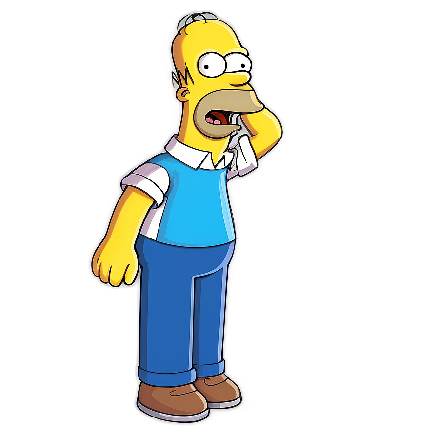 Homer Simpson Classic Shout Png Gcj94 PNG image