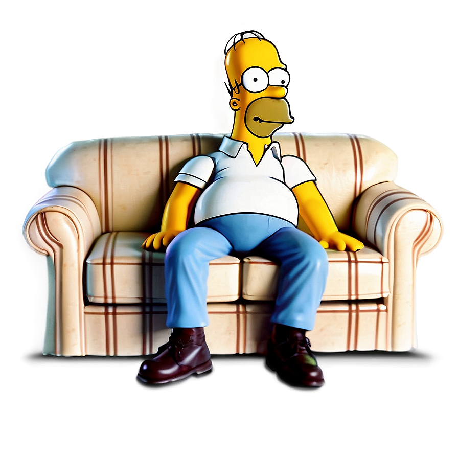 Homer Simpson Couch Potato Png 05212024 PNG image