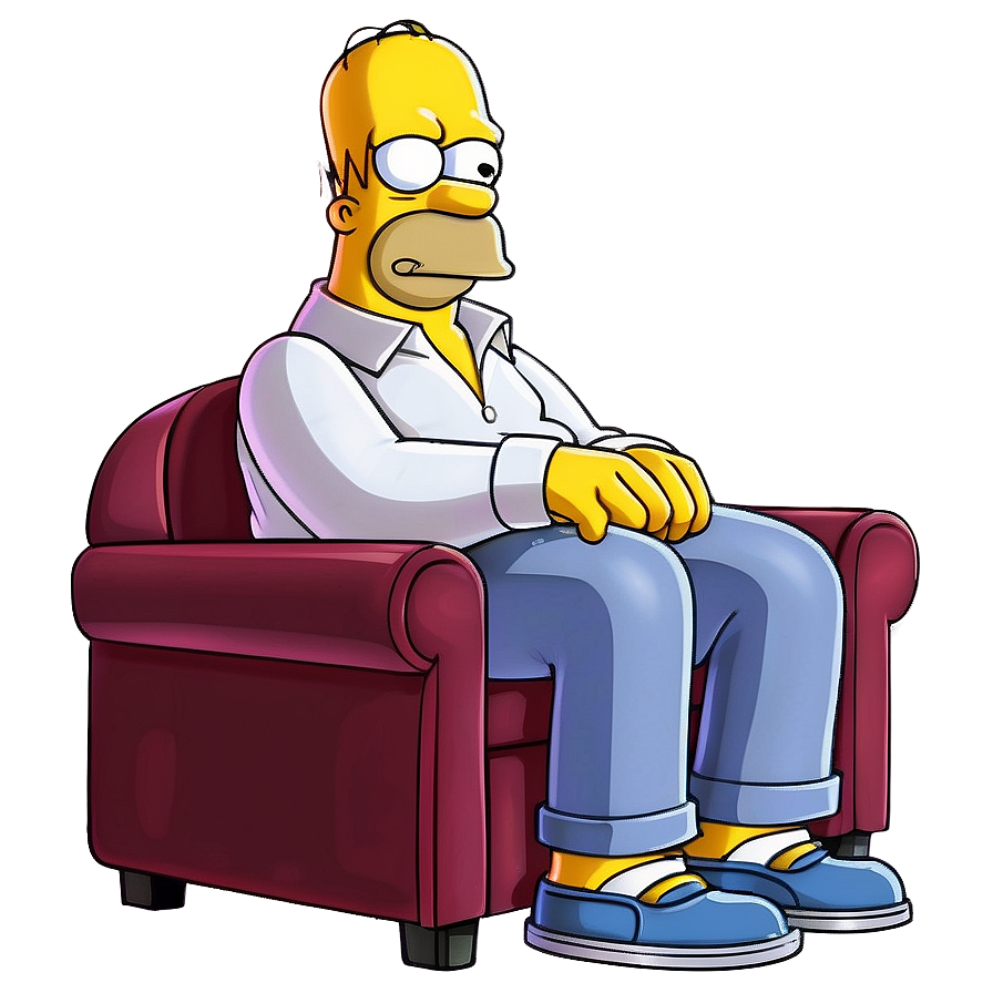 Homer Simpson Couch Potato Png 05212024 PNG image