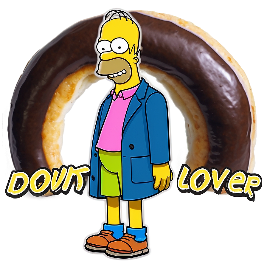 Homer Simpson Donut Lover Png 80 PNG image