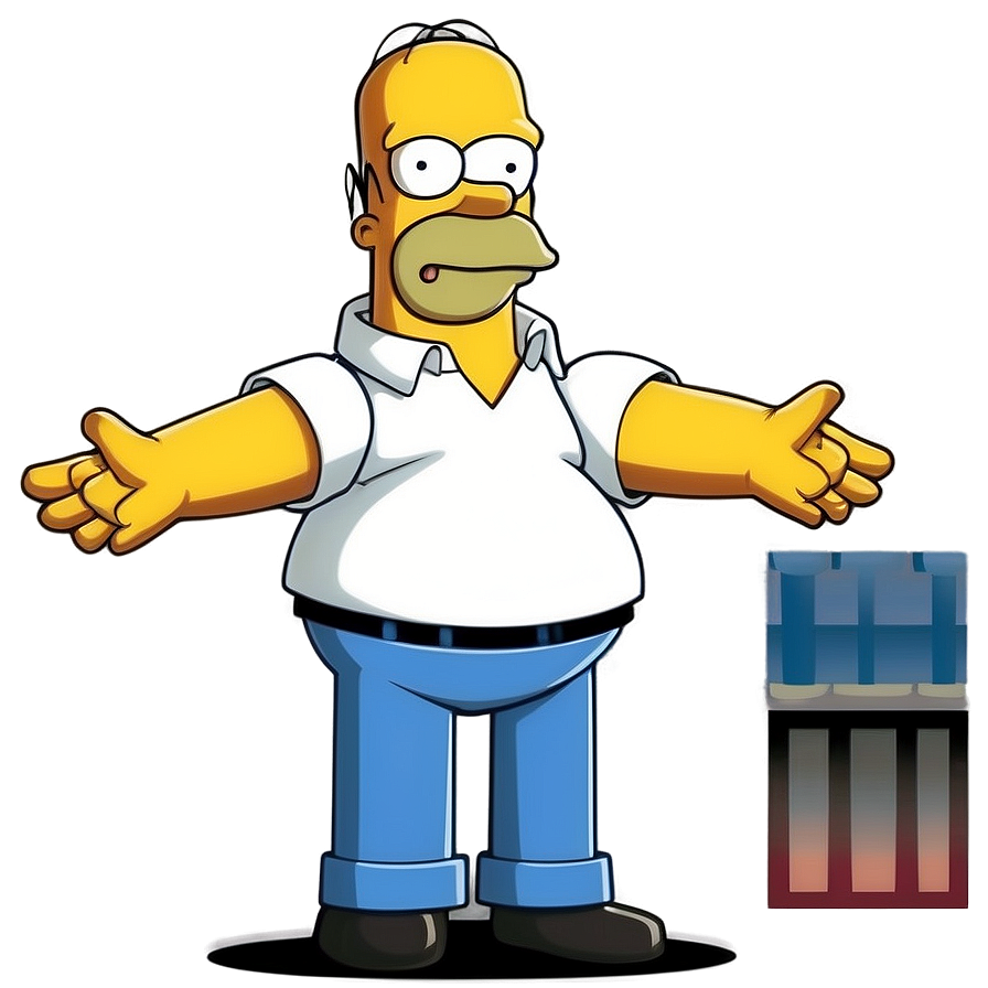 Homer Simpson Iconic Look Png 05212024 PNG image