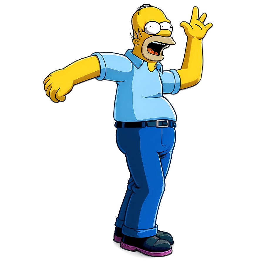 Homer Simpson Joyful Dance Png 05212024 PNG image