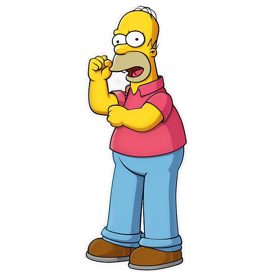 Homer Simpson Joyful Dance Png 13 PNG image