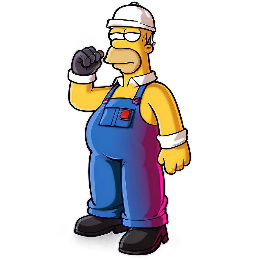 Homer Simpson Nuclear Power Plant Worker Png Dcq PNG image