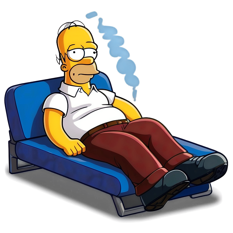 Homer Simpson Relaxing Day Png Rhq20 PNG image