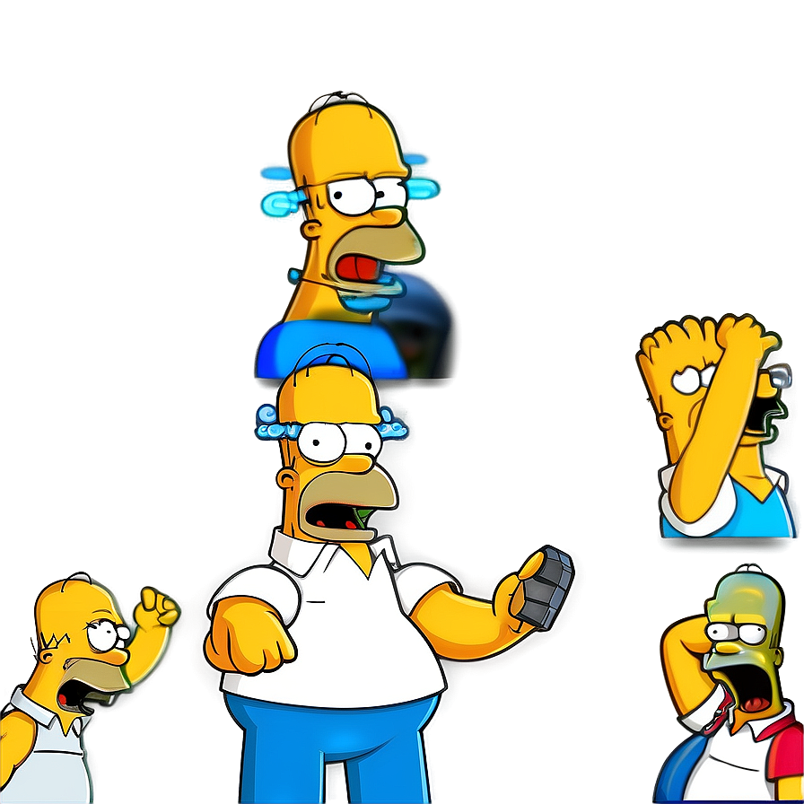 Homer Simpson Silly Faces Collection Png Est PNG image