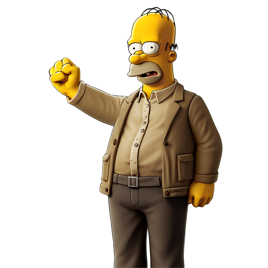 Homer Simpson Victory Pose Png 05212024 PNG image