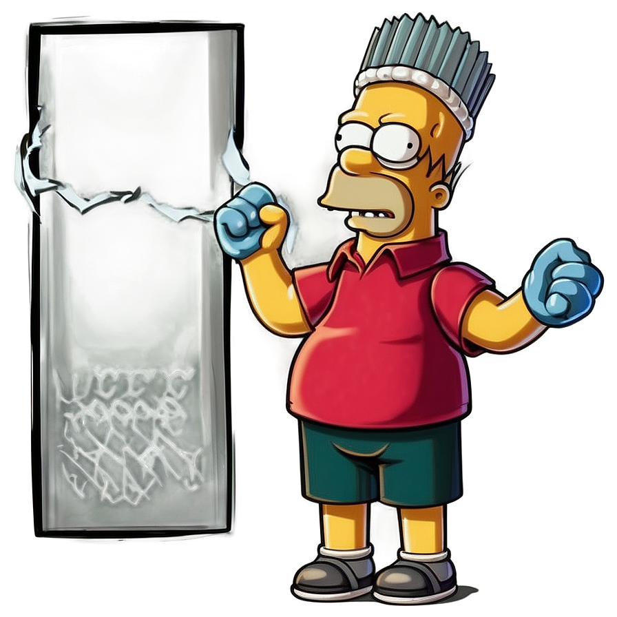 Homer Simpson Victory Pose Png Rtf PNG image