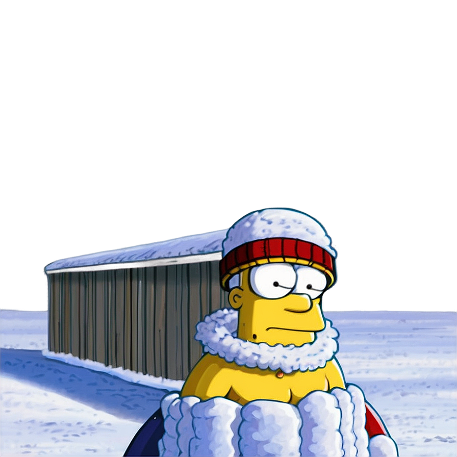 Homer Simpson Winter Cold Png 39 PNG image