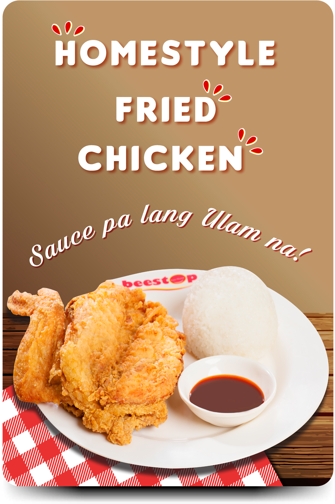 Homestyle Fried Chicken Advert PNG image