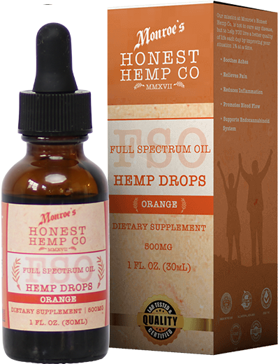 Honest Hemp Co Orange Hemp Drops PNG image