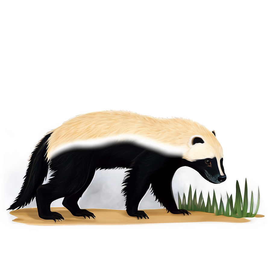 Honey Badger Habitat Scene Png Dpn PNG image