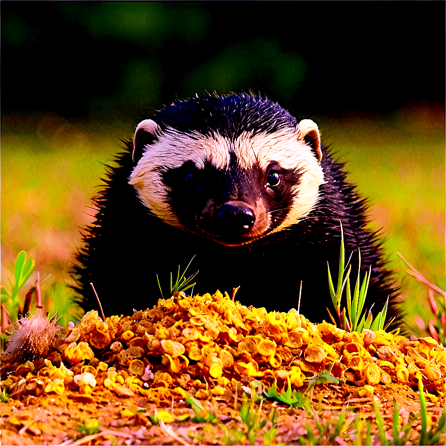 Honey Badger In Nature Png 06252024 PNG image