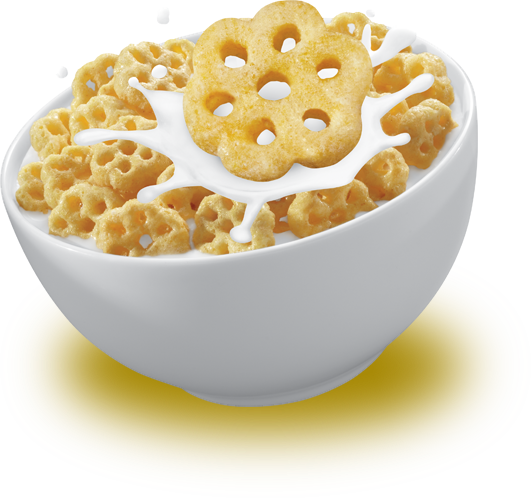 Honey Nut Cerealwith Milk Splash PNG image