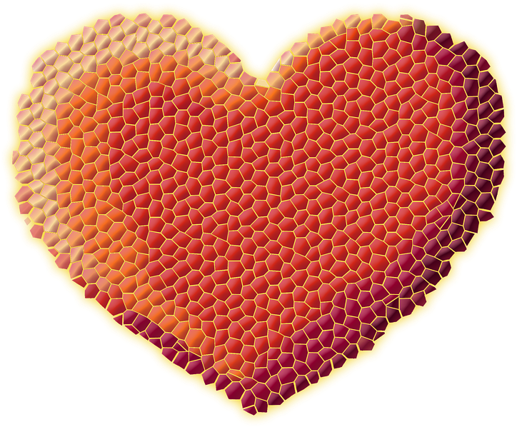 Honeycomb Heart Valentine Border PNG image