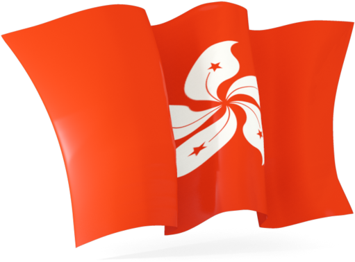 Hong Kong Flag Wavy Design PNG image