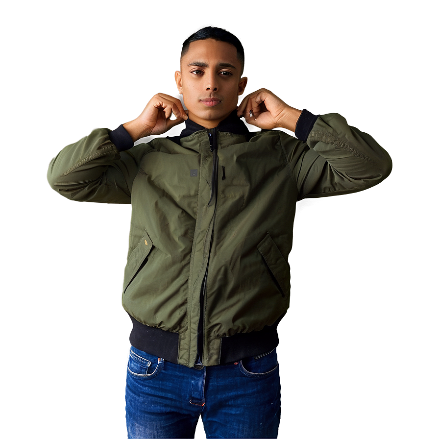 Hooded Bomber Jacket Practical Png Ate71 PNG image