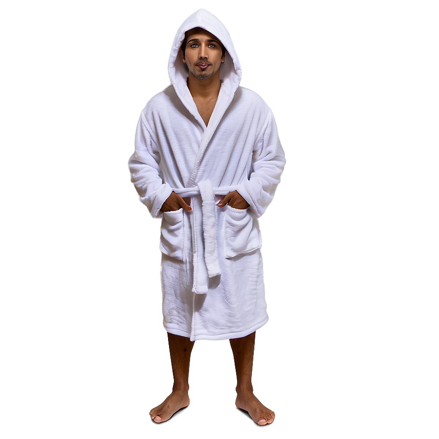 Hooded Terry Cloth Robe Png 06132024 PNG image