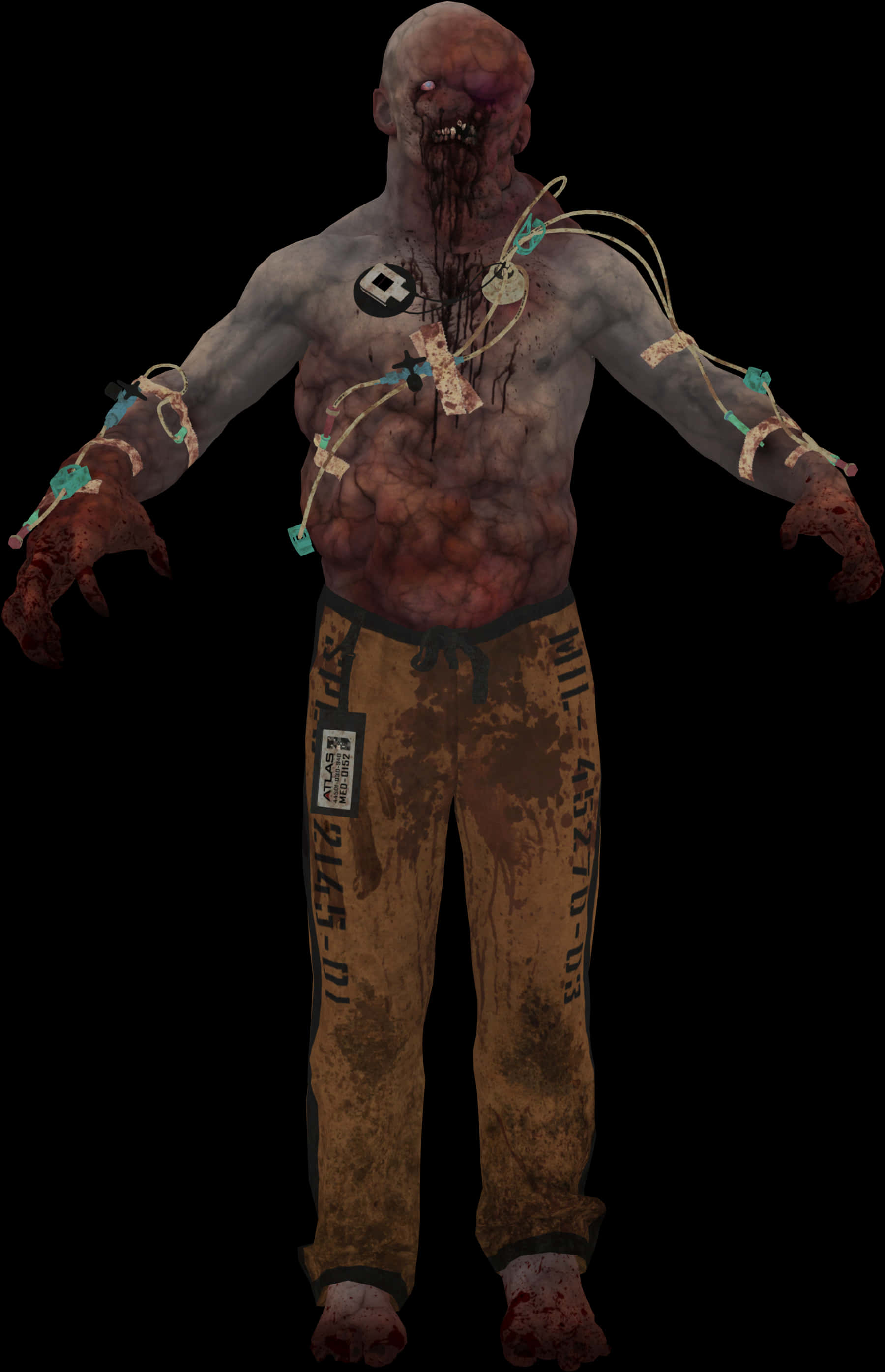 Horrific Zombie Creature PNG image