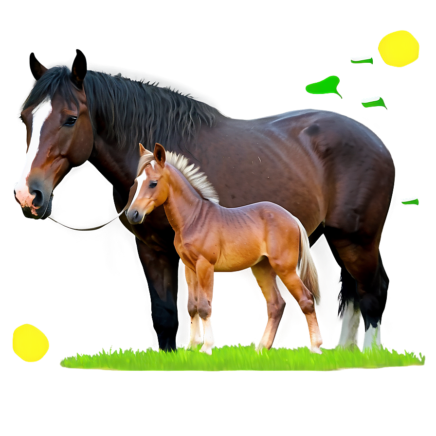 Horse And Foal Png 40 PNG image