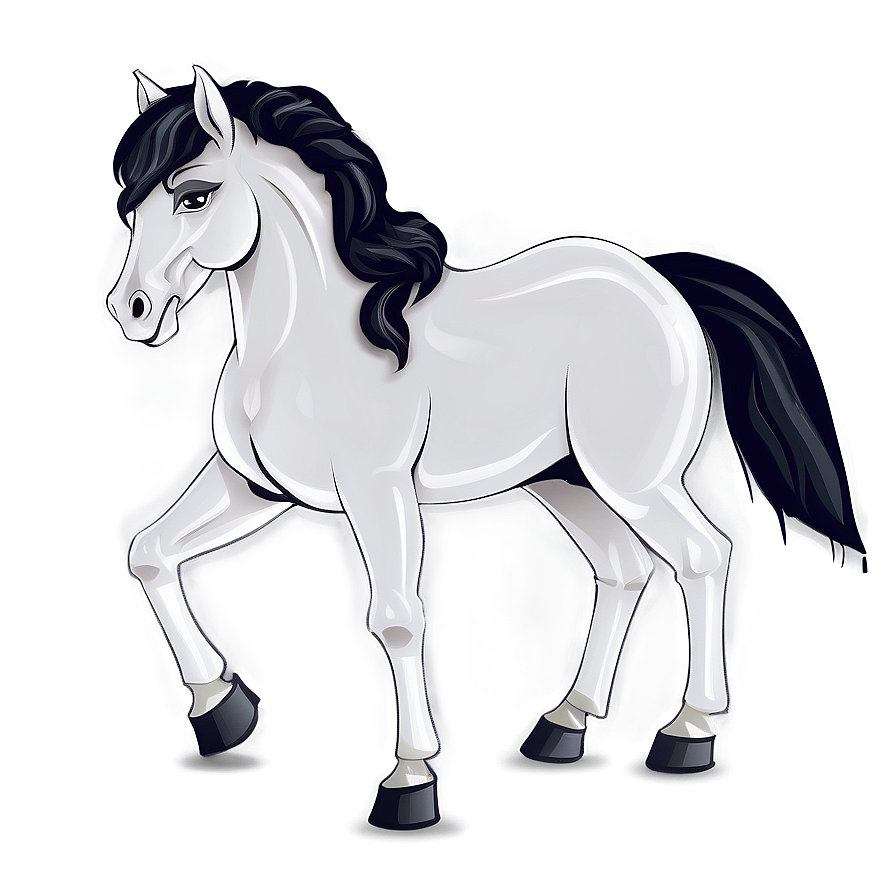 Horse Cartoon Outline Png Gte96 PNG image