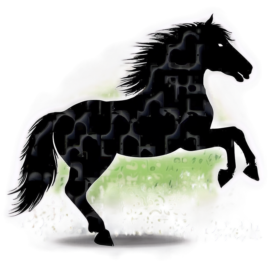 Horse Cartoon Silhouette Png 06212024 PNG image